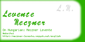 levente meczner business card